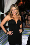 Carmen Electra shows cleavage in low-cut tight black dress at the Pool in Harrah's Resort in Atlantic City