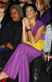 Rihanna attends the Sonia Rykiel Fashion show during Paris Fashion Week Fall-Winter 2008-2009 in Paris